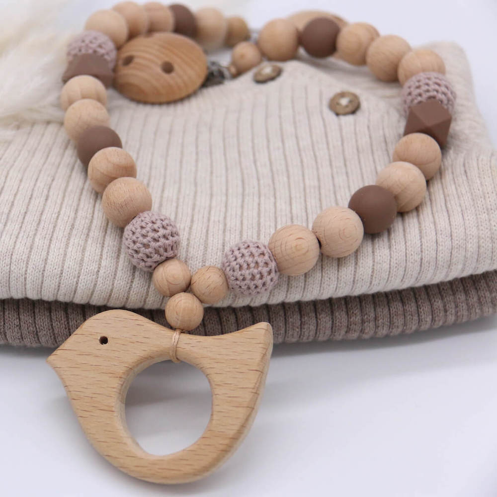 Kinderwagenkette braun | beige