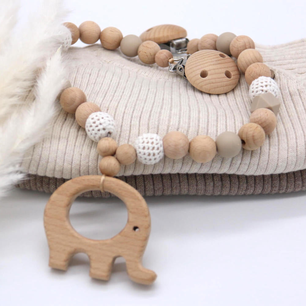 Kinderwagenkette beige