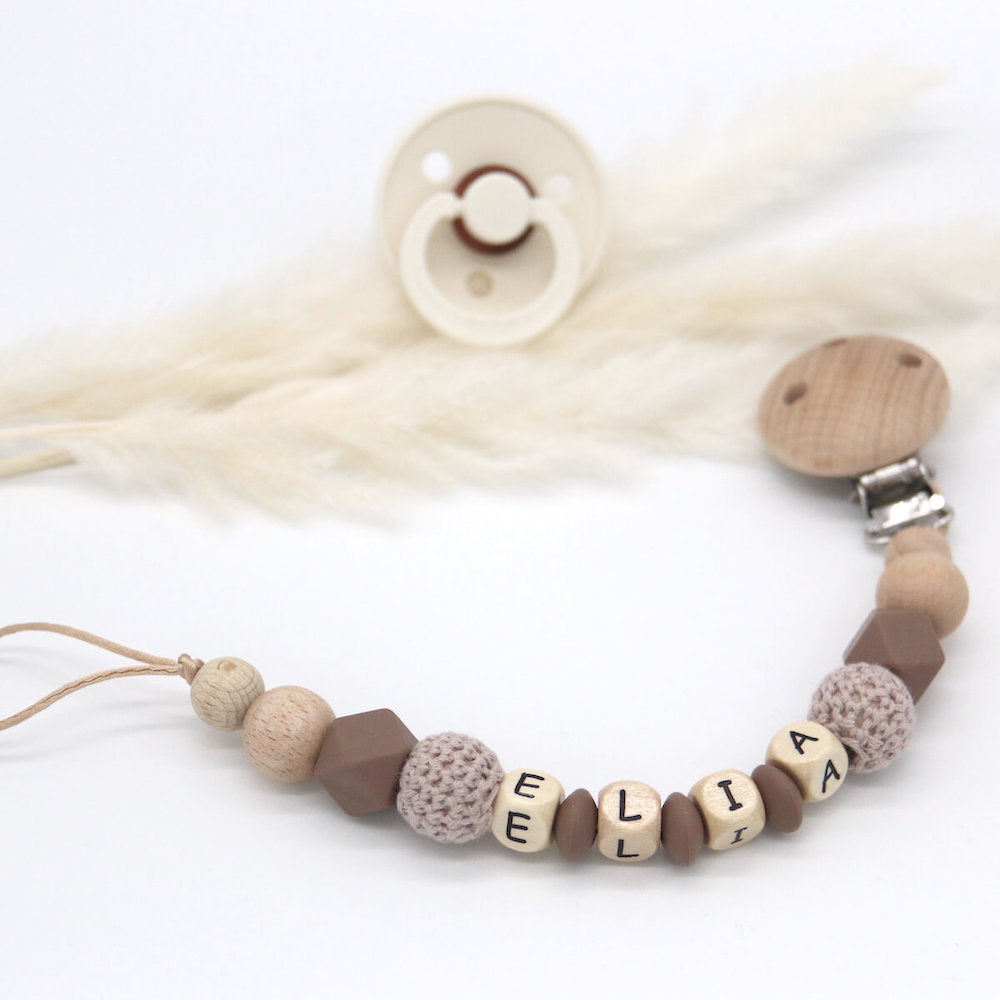 Schnullerkette teddy | beige
