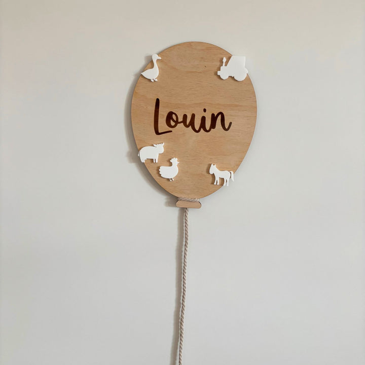 Türschild Luftballon – Bauernhof