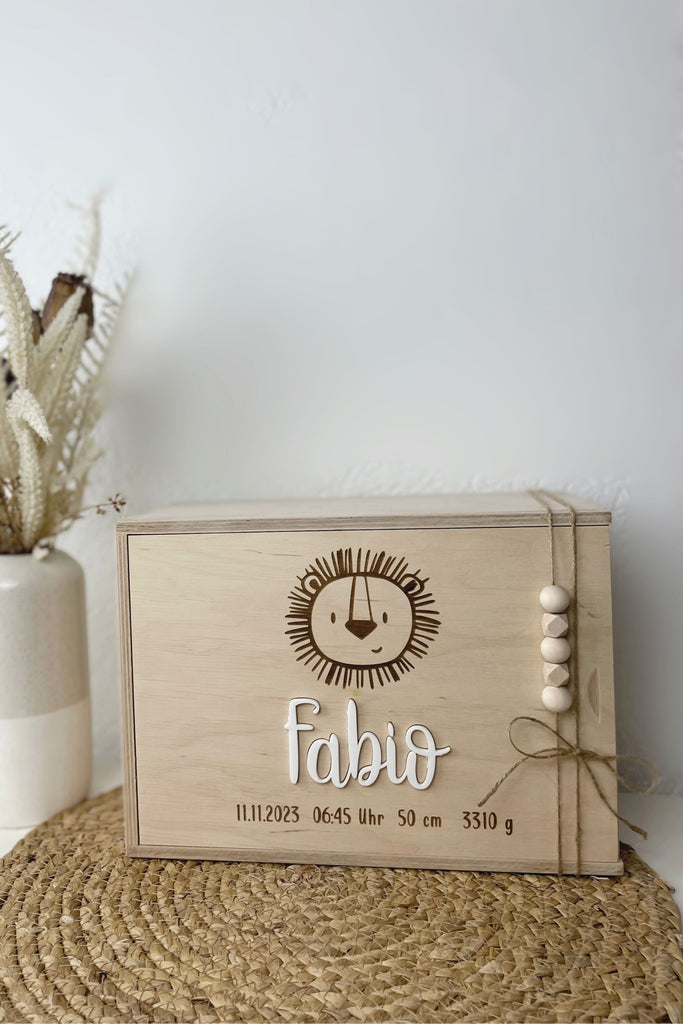 erinnerungen aufbewahren box Personalisierte Erinnerungskiste – Tierbaby
