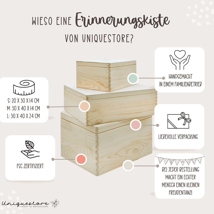 Personalisierte Erinnerungskiste – Regenbogen