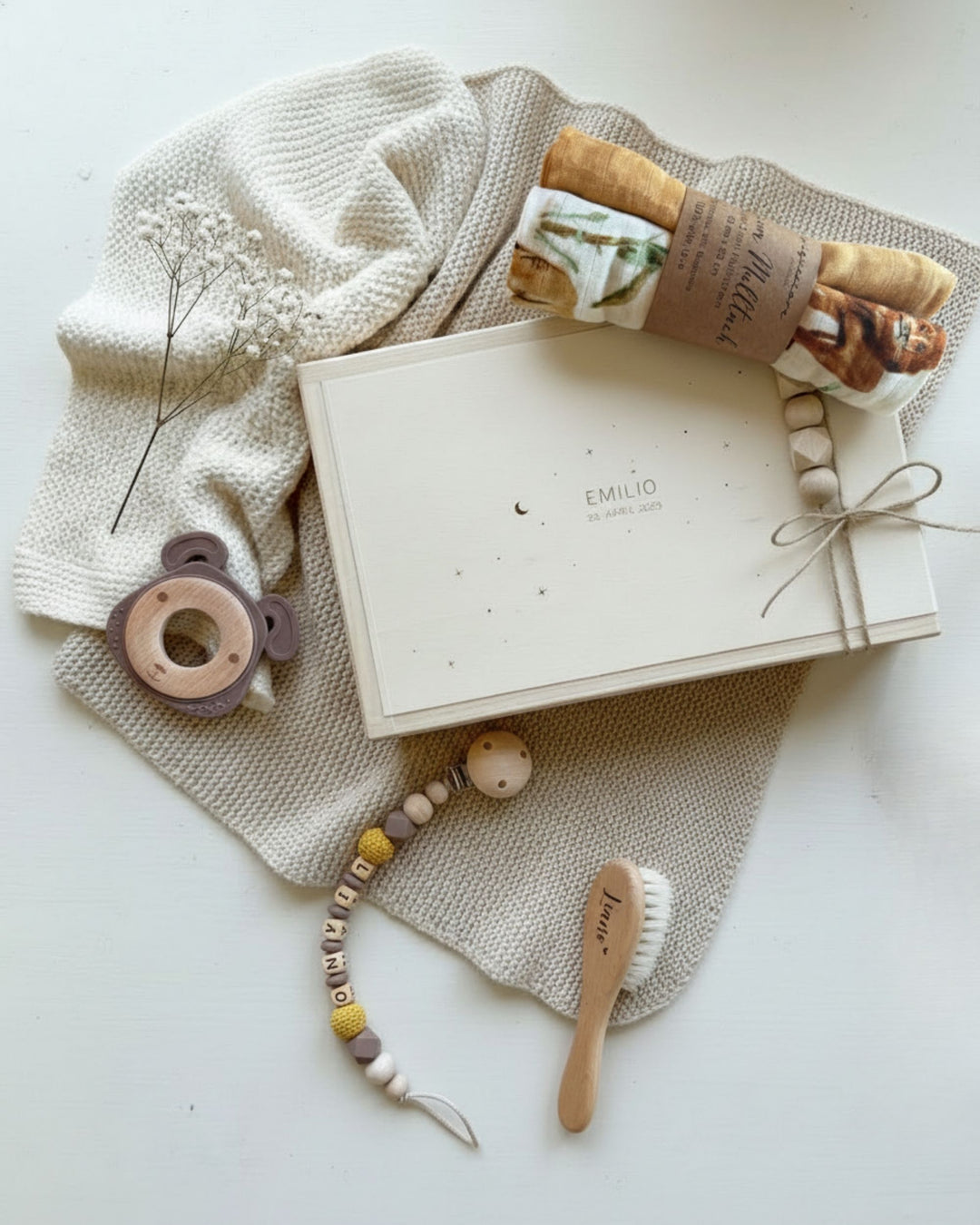Personalisiertes Baby Geschenkset zur Geburt 🌼