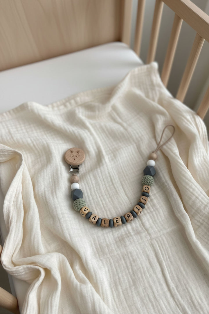 Schnullerkette lind | anthrazit