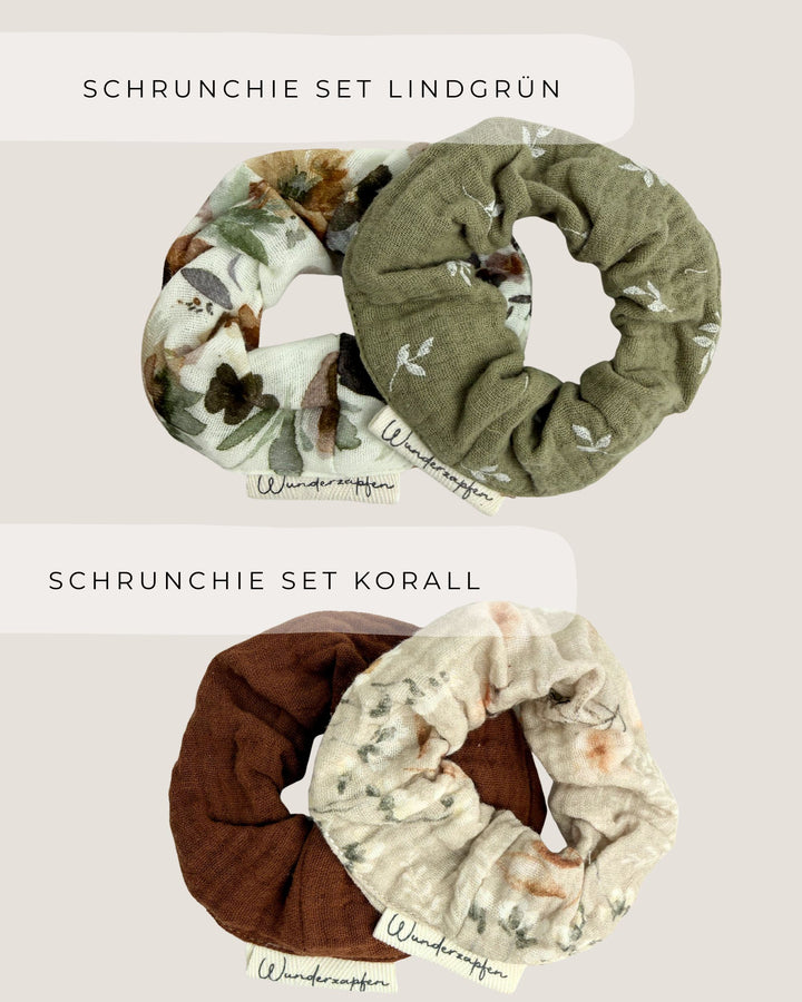 Geschenkset zum Muttertag  – Tasse, Scrunchie und personalisierter Untersetzer