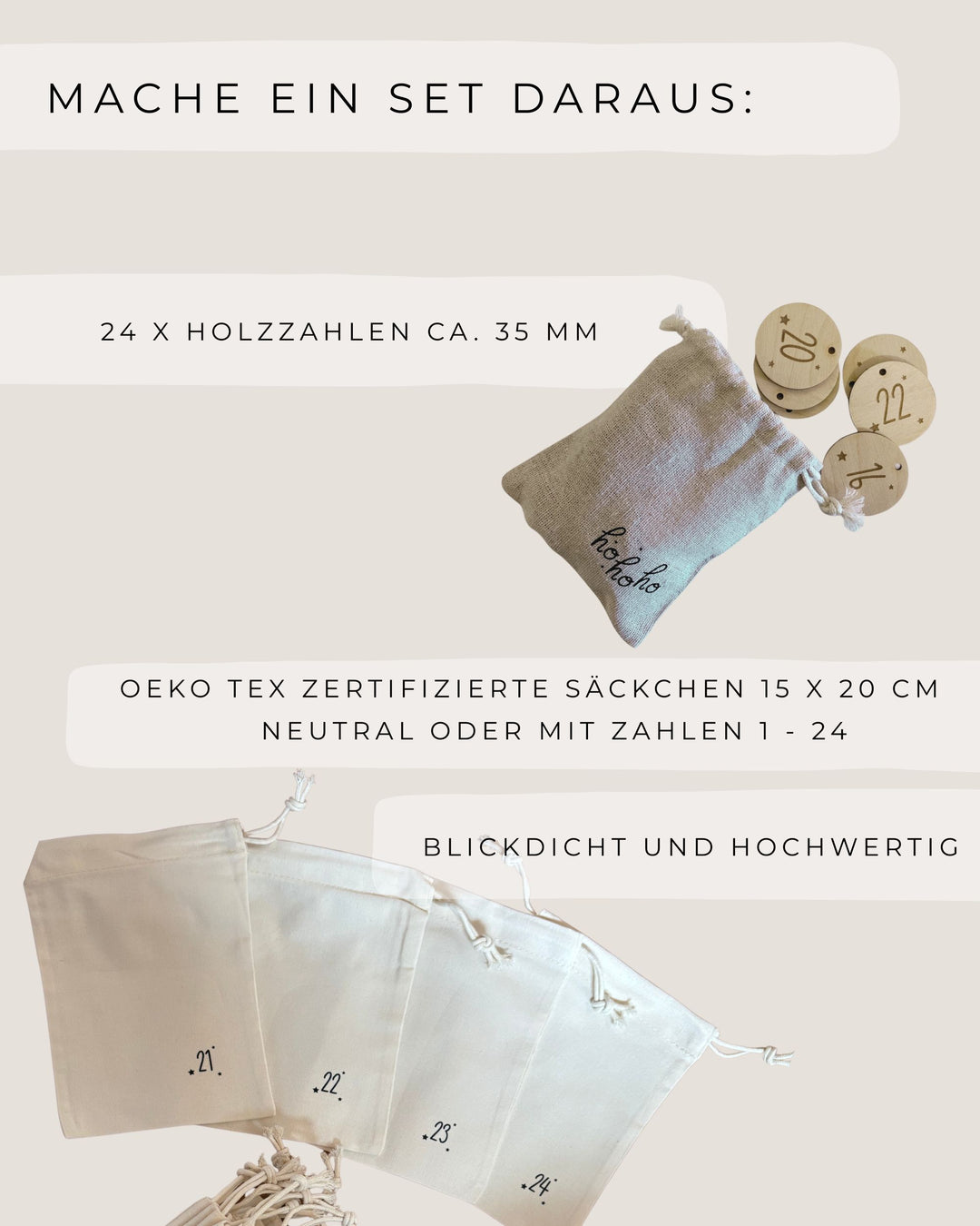 Adventskalender aus Holz – mit süssen Waldtieren