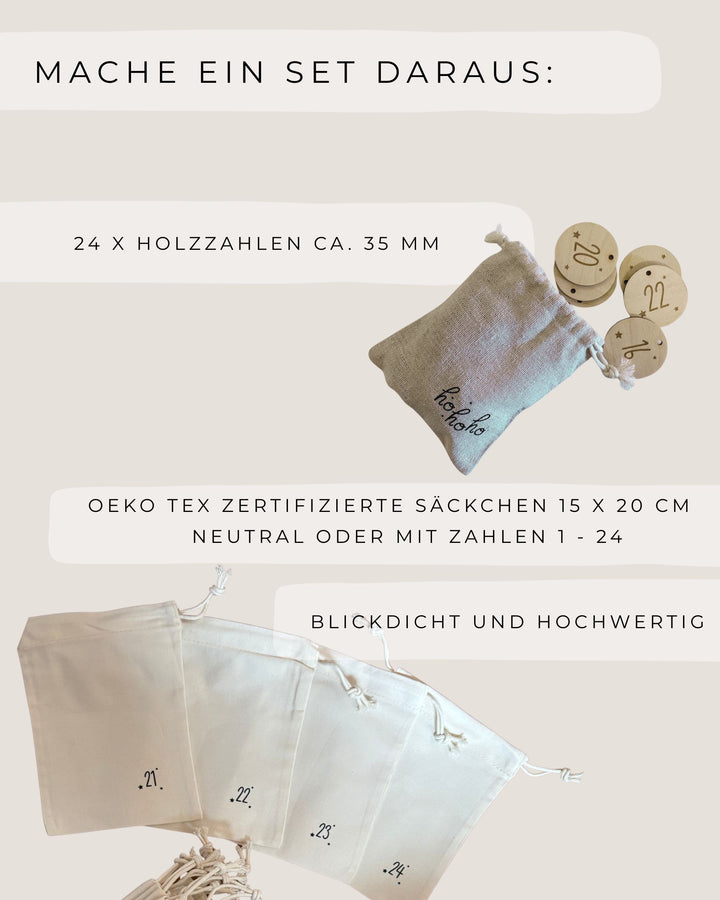 Adventskalender aus Holz – mit süssen Waldtieren