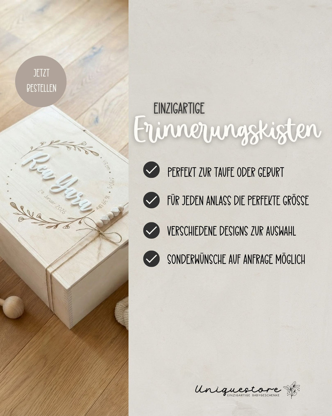 Erinnerungskiste Blumenranke