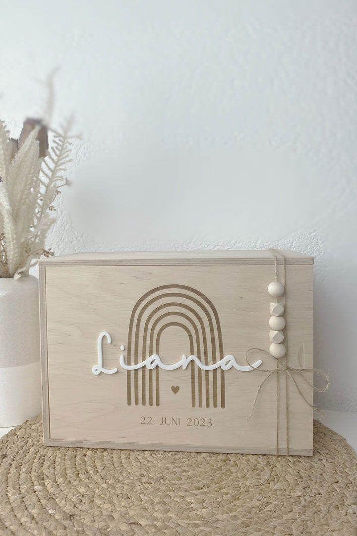 Erinnerungskiste Regenbogen | Herz