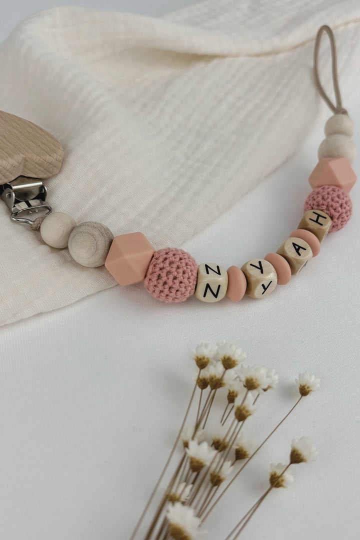 Schnullerkette peach