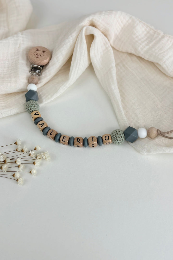 Schnullerkette lind | anthrazit