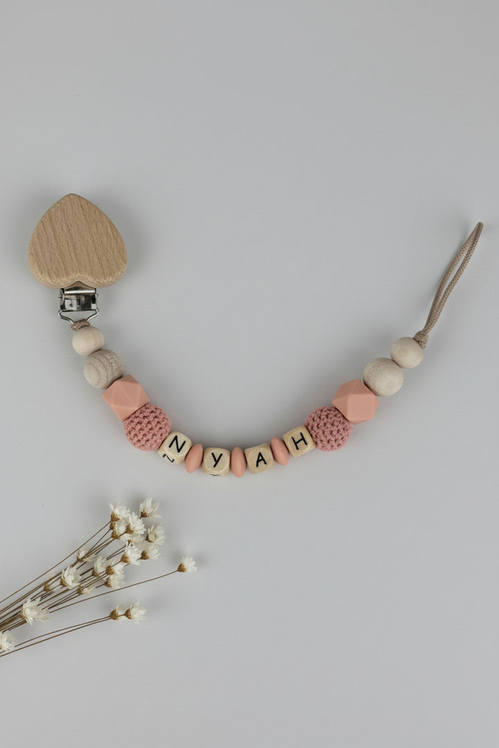 Schnullerkette peach